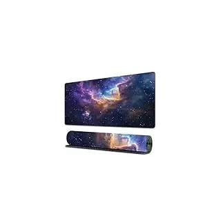 Surwin Mauspad Groß, Sternenhimmel Muster Mouse Pad Gaming Office Mousepad Mauspads Gaming Mat Pad rutschfest Desk Mat - Verbessert Präzision und Geschwindigkeit (300x600mm,Universum)