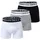 Kurze Boxershorts weiss/light grey melange L 3er Pack