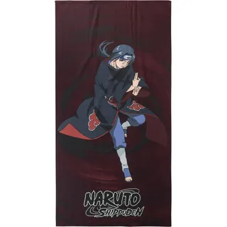 NARUTO Handtuch 70 x 140 cm granatrot und schwarz