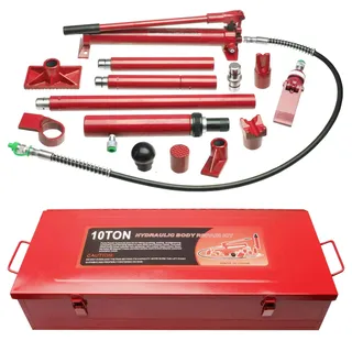 Hydraulische Karosseriepresse 10 To. Richtsatz Presse Spreizer Dozer Ausbeulsatz im Stahlkasten