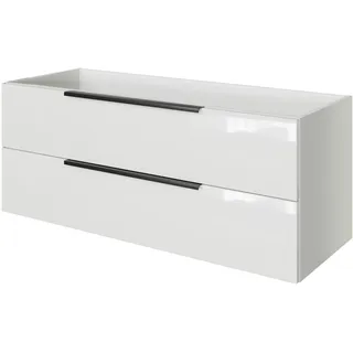 Pelipal Unterschrank für Doppel-Waschtisch Quantum 07 Schneeweiß Glanz 120 cm