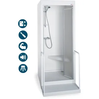 Grumbach Fertigdusche SENIOR 90x90cm, Boiler und Pumpe möglich