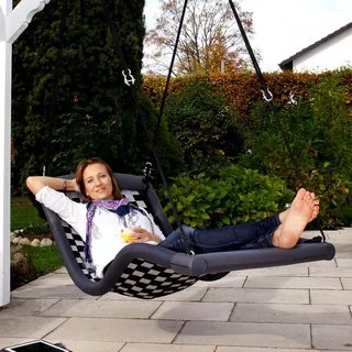 Dreamliner Neu Relax-Schaukel Standard L, Farben Anthrazit & Grün, Indoor und Outdoor - Entlastung der Wirbelsäule - Wetterfeste Relax-Liege zum Liegen und Sitzen, beliebig einstellbar...