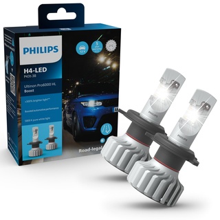 Philips Ultinon Pro6000 Boost H4-LED Scheinwerferlampe mit Straßenzulassung*, 300% helleres Licht**