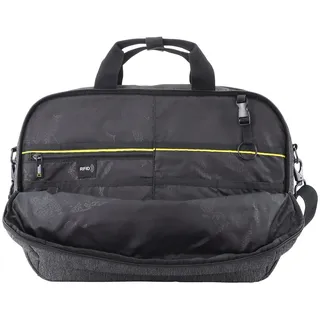 National Geographic Aktentasche NATIONAL GEOGRAPHIC "Pro", Herren, Gr. B/H/T: 14cm x 29cm x 44cm, grau, Nylon, Taschen, mit gepolstertem Laptopfach