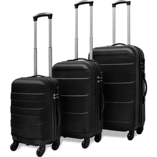 vidaXL Koffer-Set 3-tlg. schwarz