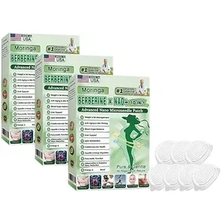 14 Stück Abnehmpflaster Fettverbrennung, Moringa Berberine Nad+ 10-in-1 Nano-mikronadel-patch, Moringa Pflaster, Nano Mikronadel Pflaster Natürlich Abnehmpflaster Für Alle Körpertypen