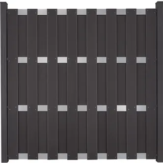 GROJA Fertigzaun WPC 180 x 180 cm Anthrazit