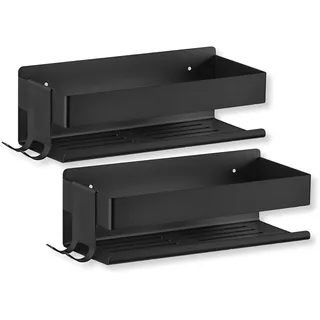 Benkstein Einzel-Duschorganizer 2er-Set schwarz Schwarz | Gr.: onesize