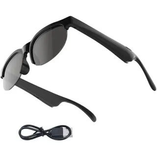 Übersetzer Intelligente Brille, 140 Sprachen Übersetzungsgerät 97% Genauigkeit, Smart Bluetooth Übersetzer Sonnenbrillen, Open AI Übersetzungsbrille mit Mikrofon für die Reise