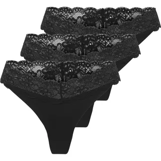 Only Female G-String ONLCHLOE LACE THONG Spitze schwarz L