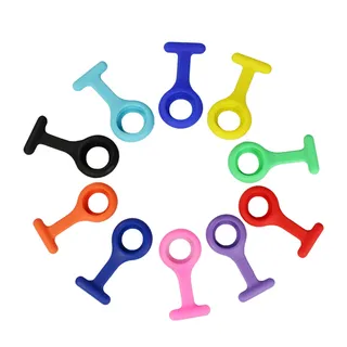 com-four® 10x Hülle aus Silikon für Schwesternuhr - Nurse Clock - Moderne Farben - Halterung für Krankenschwesteruhr für Kittel - Uhrengehäuse für Ärzte [Auswahl variiert] (10 Stück - Mehrfarbig)