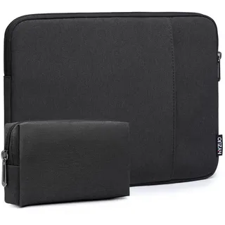 HYZUO 13 Zoll Laptop Hülle Tasche Laptophülle Kompatibel MacBook Air 13 M4/M3/M2/M1 2025-2018, MacBook Pro 13 M2/M1 2025-2016, iPad Pro/Air 13, XPS 13, Surface Pro, 12"-13" Tablet, Schwarz - 13 Zoll