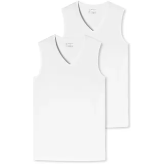 SCHIESSER Herren Tanktops im Pack - Serie "95/5", Vorteilspack, V-Neck, S-XXL Weiß L