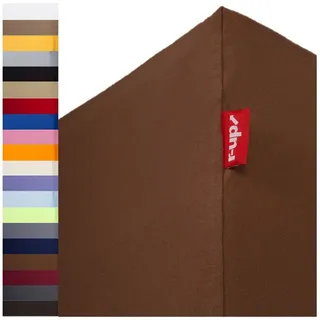 r-up Spannbettlaken Baumwolle 180 x 200 - 200 x 220 cm braun