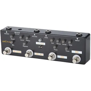 Guitar Multi Effect Pedal Overdrive Delay Reverb Distortion Fx LOOP Gitarrenpedal mit Reglereinstellung