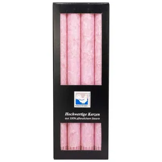 Kerzenfarm Stearin Stabkerze Set  rosa