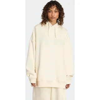 adidas Essentials Linear Oversized Hoodie Cream White XS