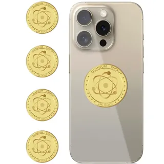 BNREOZA 4 Stück Earth Round Radiation Protection Mobile Phone Sticker,Magnetic Field Protection Shielding Radiation,Magnetic Field Blocking Sticker für Handys,Computer und alle elektronischen Geräte