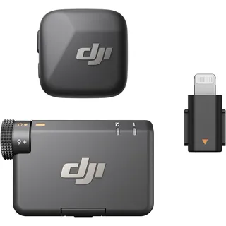 DJI Mic Mini (1 Sender + 1 Empfänger), Ultraleicht, Detailreiches Audio, Geräuschunterdrückung, Autom. Begrenzung, Wireless Mikrofon, Vlog, Streaming, 400 m Übertragung