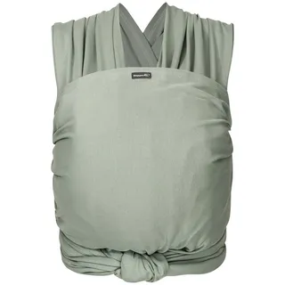 Hoppediz Elastisches Baby-Tragetuch - für Neugeborene ab Geburt (2-9 kg) - aus Bio-Baumwolle - Salbei 4,60 m, Grün