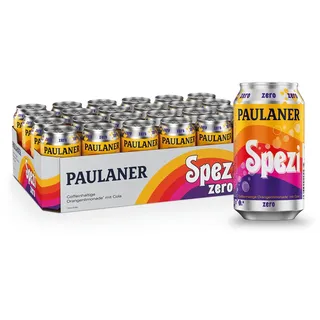 Paulaner Spezi Zero • Erfrischungsgetränk mit Cola & Orange ohne Zucker•EINWEG (24x0,33l)