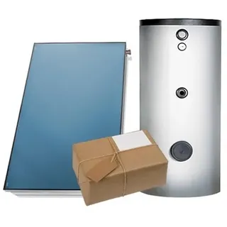 TWL Technologie Solaranlage Paket Warmwasser Flachkollektor FK200-2 4,68m2 Wärmepumpe 300l