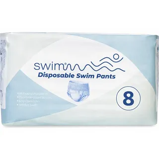 SWIMMM – Einweg Schwimmwindeln Kinder – Größe 8 (28–42 kg) – 30 Stück – Diskret & Hautfreundlich – Schutz bei Stuhlinkontinenz – Für sicheres Schwimmen im Wasser
