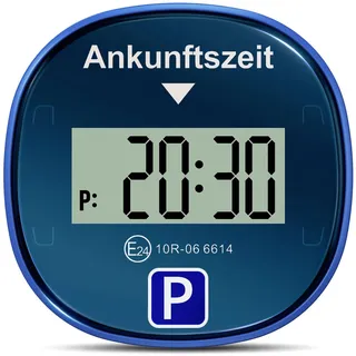 Gooofly Chrono Pro Parkscheibe Elektrisch mit Zulassung, Elektronische Parkscheibe mit Zulassung, Digitale Parkscheibe Auto, Elektrische Parkuhr mit 2 Displays & 3 Zeitmodi (1, Blau)