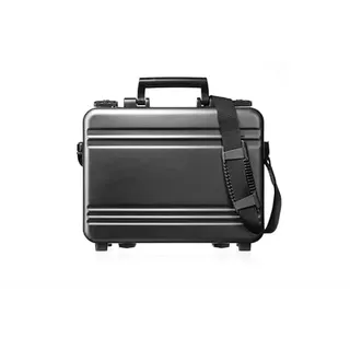 GUARDIQUE Aluminium Aktentasche, CW-024, mit Deckeleinsatz, Attachékoffer, Aktenkoffer aus Aluminium, Alu-koffer, Demonstrationskoffer, Schutzkoffer, Anthrazit, TSA-Schloss, 34,2 × 25,2 × 10,5 cm