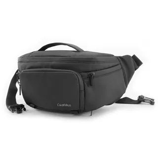 Cwatcun Kameratasche, Kamera Gürteltasche, Waist Bag für Fotografen | Kamera Rucksack für DSLR/SLR Kamera Bumbag, Fanny Pack, Kompatibel mit Sony Nikon Canon eos r50. Schwarz. Y15