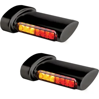 HEINZ BIKES Winglets, 3-in-1 Rückleuchte/Blinker - Schwarz