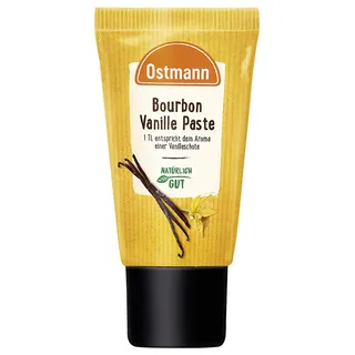 Ostmann Gewürze - Bourbon Vanillepaste aus natürlichen Zutaten, für Kuchen, Cremes und Desserts, 1 TL = Aroma einer Borubon Vanille-Schote- 50 g in praktischer Dosier-Tube
