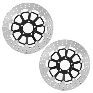 TARAZON Paar Rund Bremsscheiben vorne für Kawasaki Ninja ZX6R ZX600F 95-97 /ZX600G 98-01 /ZX600J 04-08/ ZX12R 2004-2006/ ZX9R 1998-1999 /Z1000 03-06/ ZZR600 04-08 /GTR1000 1994-2006