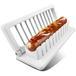 curry master Currywurstschneider für Zuhause manuell Wurstschneider & Currywurst Schneider auch als Bratwurstschneider & Würstchen Schneider Wurstschneidemasc... - Weiß