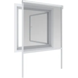 WINDHAGER Insektenschutz-Fensterrahmen Rollo Basic 130 x 160 cm Weiß
