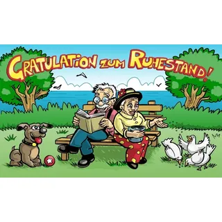 Flagge Rente Ruhestand 90 x 150 cm 2 Ösen Polyster Wetterfest Wetterbeständig