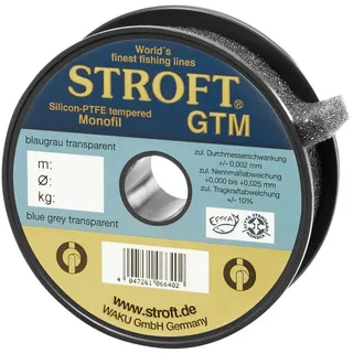Stroft Angelschnur Schnur STROFT GTM Monofile 100m Angelschnur Nylon blaugrau transparent, 100 m Länge, 0,12 mm Fadendurchmesser blau|grau|weiß Ø Faden: 0,12 mm