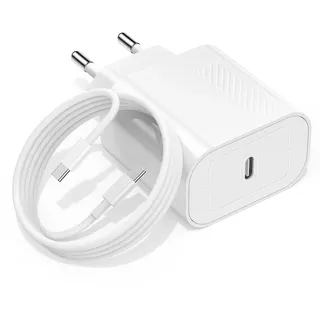 DGVERS 45W USB C Ladegerät & Ladekabel USBC für iPhone 17 16 15 (Pro Max/Pro/Plus),17 Air/16e, USBC Schnellladegerät & Schnellladekabel USB C 2M für iPad Air/Mini, USBC Adapter/Netzteil/Stecker