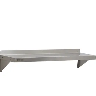 Mahlzeit Edelstahl Wandregal, 120 x 30 cm, Küchenregal Hängeregal Wandregal Wandbord Regal