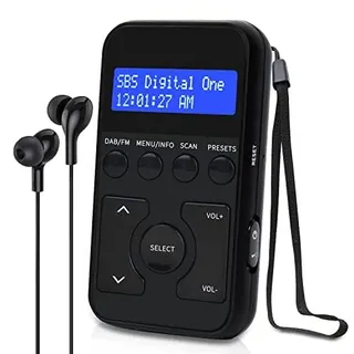 MangoKit MP1 Kleines Tragbares Mini DAB/DAB+/UKW-Radio,Digitales Taschenradio mit Kopfhörer,Wiederaufladbarem Akku für Sport,Laufen, Walken, Joggen oder Radfahren - Schwarz