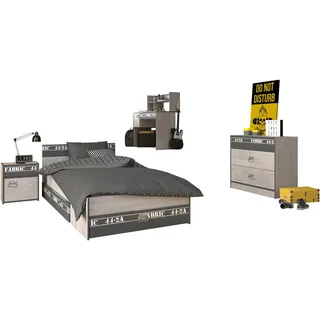 Parisot Jugendzimmer 5-teilig Fabric 13 grau