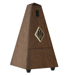 Wittner Metronom Taktell Pyramidenform System Maelzel Serie 810 - Massivholzgehäuse - Mit Glocke - Eiche braun matt - Mechanisch zum Aufziehen - Keine Batterien erforderlich - Made in Germany