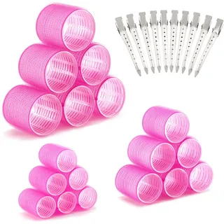 CareHabi Lockenwickler Hair Rollers Große Locken Haare Locken Ohne Hitze Hair Curler mit 20 Haarklammern und 2 Kämmen für alle Kurzen, Mittleren Oder Langen Haare (28 Stücke)