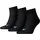 Sneakersocken 3 Paare Schwarz 35-38