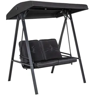 Outsunny Hollywoodschaukel - 145Lx116Wx172Hcm - Schwarz,