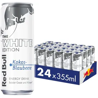 Red Bull Energy Drink White Edition Kokosnuss-Blaubeere 0,355 Liter Dose, 24er Pack