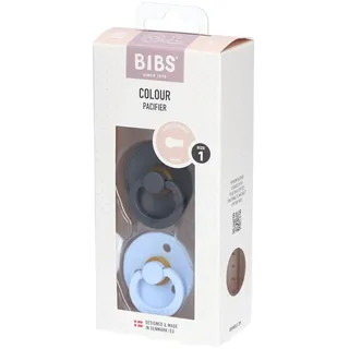 Bibs Schnuller Colour 2er Pack Baby Blue+Iron 0-6m