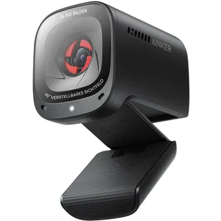 Anker PowerConf C200 2K USB-Webcam, Webcam für Laptops, Mikrofone mit Geräuschunterdrückung und K.I, Stereo-Mikrofone, Regulierbarer Sichtwinkel, Lichtkorrektur, Integrierte Kameraabdeckung