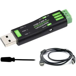 USB zu CAN Adapter Analysator CAN Bus Konverter Basierend auf STM32 Chip, Unterstützt Windows 11/10/8/7/XP und Raspberry Pi OS/Jetson Nano Ubuntu etc. Linux Systeme, mit USB Kabel